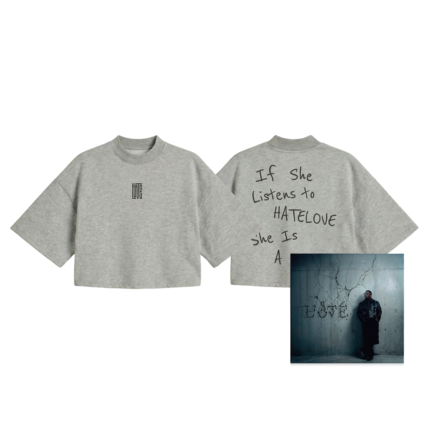 PACK CD + CROP-TOP « IF SHE LISTENS TO HATELOVE » USB