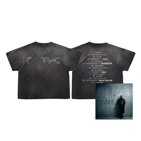 PACK CD + T-SHIRT GRIS « TRACKLIST » USB