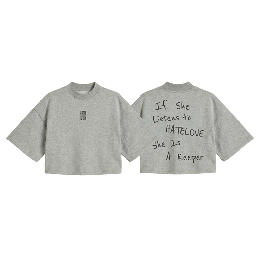 CROP-TOP « IF SHE LISTENS TO HATELOVE » USB