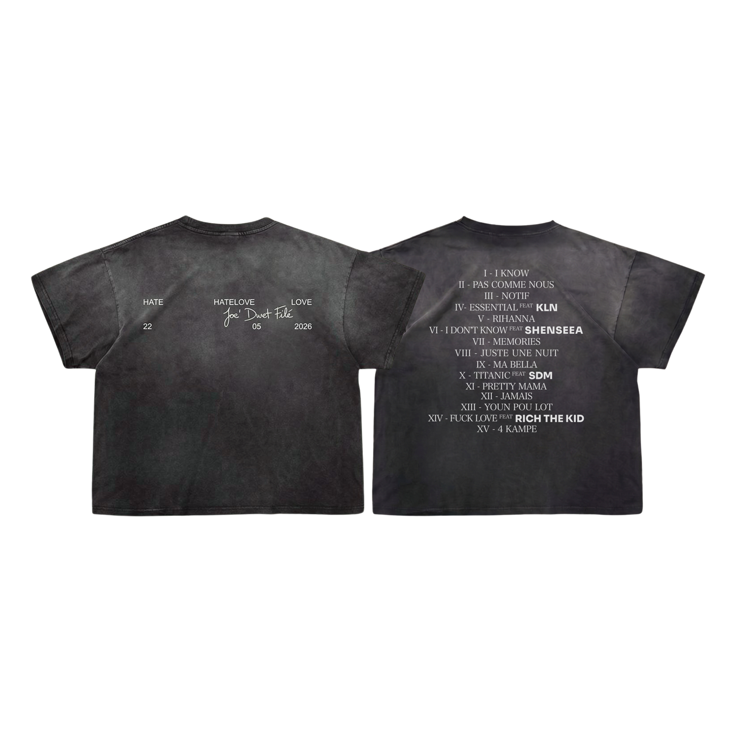 T-SHIRT GRIS « TRACKLIST » USB